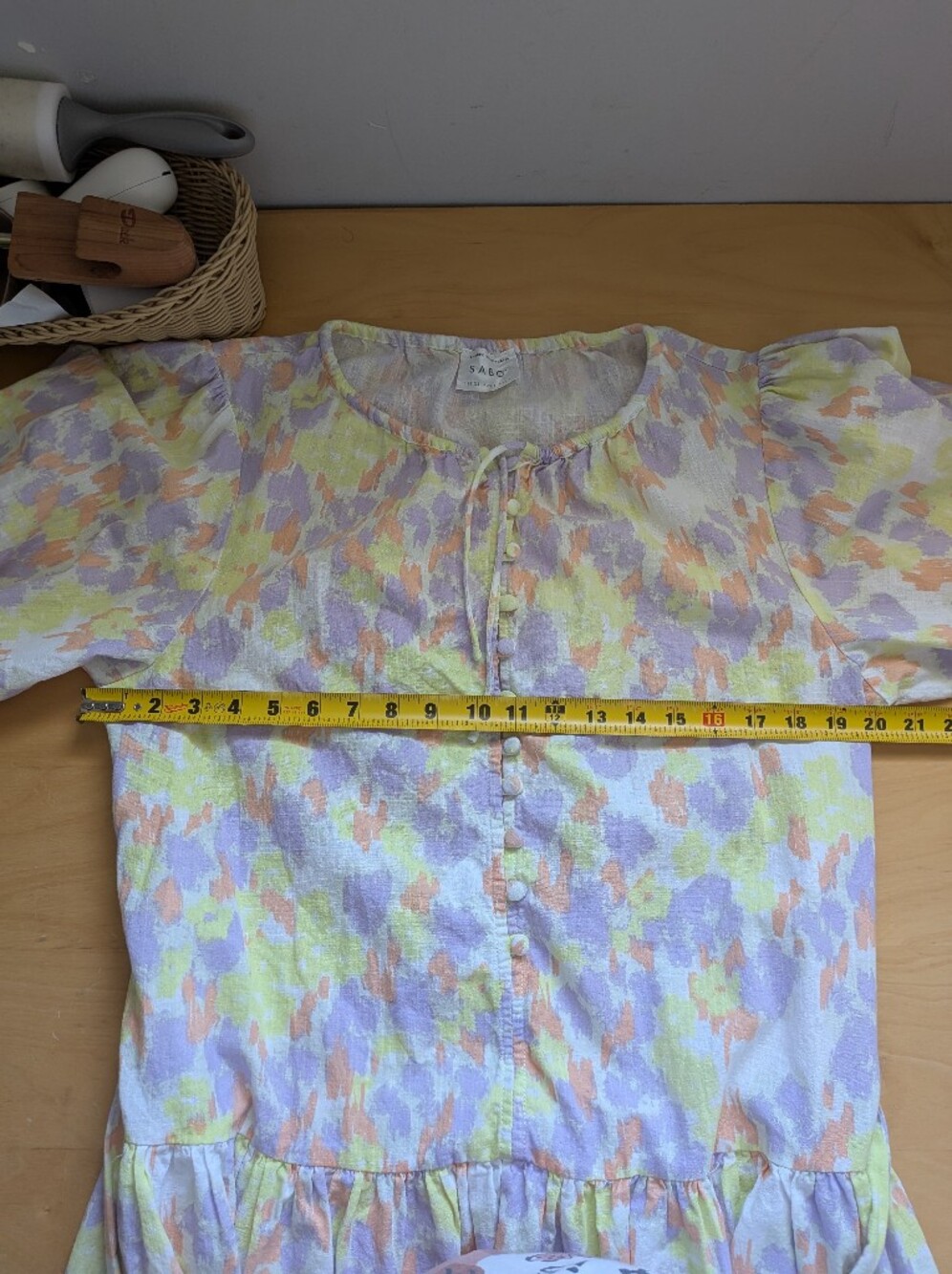 SABO Women Mini Dress 1/2 Sleeves Size XS (Run Bigger) Pastel Colors Loose Fit - Picture 10 of 12